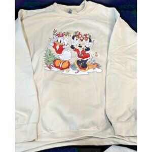 Minnie Mouse Daisy Duck Christmas Sweatshirt NWOT Adult XL